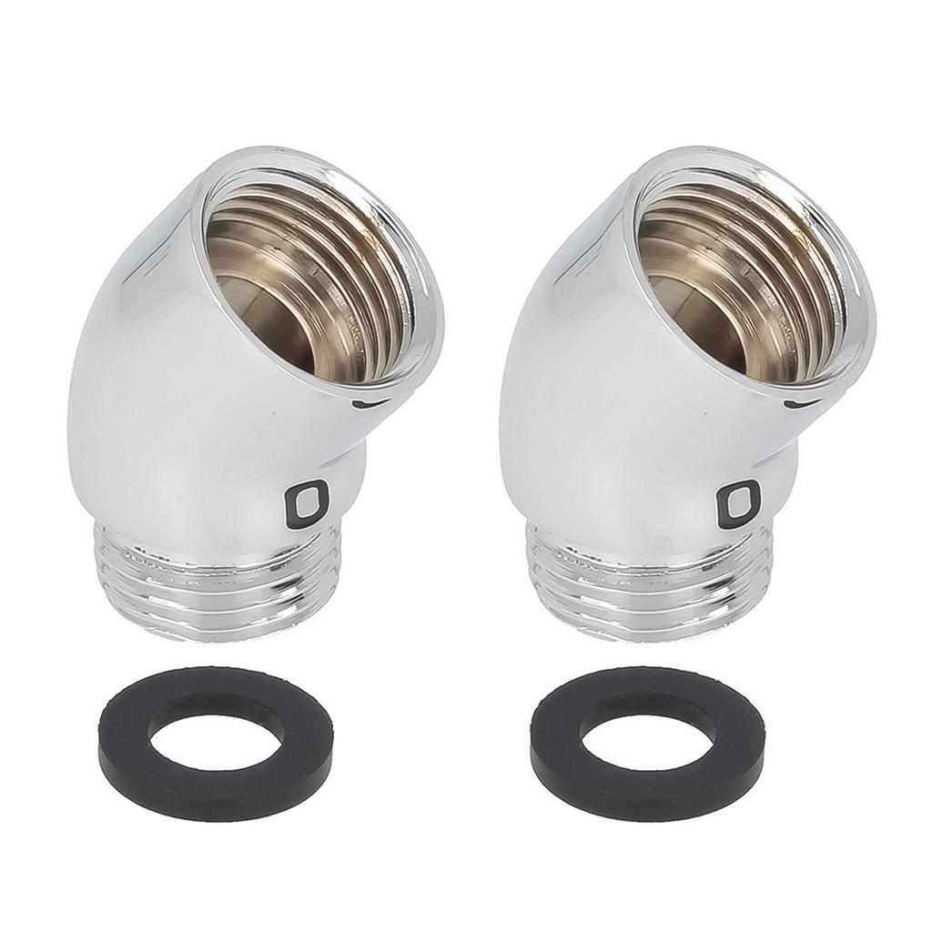 Upgrades Shower Hose Elbow Connector 145 Degree Pipe Adapter Shower Arm Extension Adapter for Extended Reach In Bath