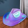 Women Party  Hat Bright Color Concave Top Wide Brim Glossy Surface Cosplay Dress-up Costume Dance Show Props Western Cowboy Hat Headwear