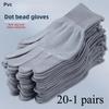 20/10 Pairs Nylon Dotted Gloves Labor Protection Gloves, Nylon Anti Slip Gloves, Driver's Driving, Gardening, Adhesive Point Plastic Gloves