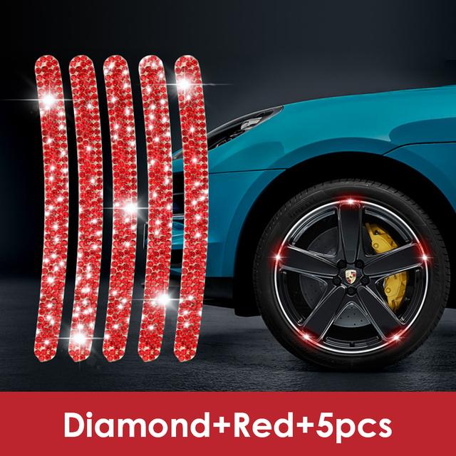 5/20 шт. Светоотражающая наклейка на ступицу колеса автомобиля, светоотражающие полосы на обод шины, светящаяся наклейка для ночной езды, аксессуары для стайлинга автомобиля