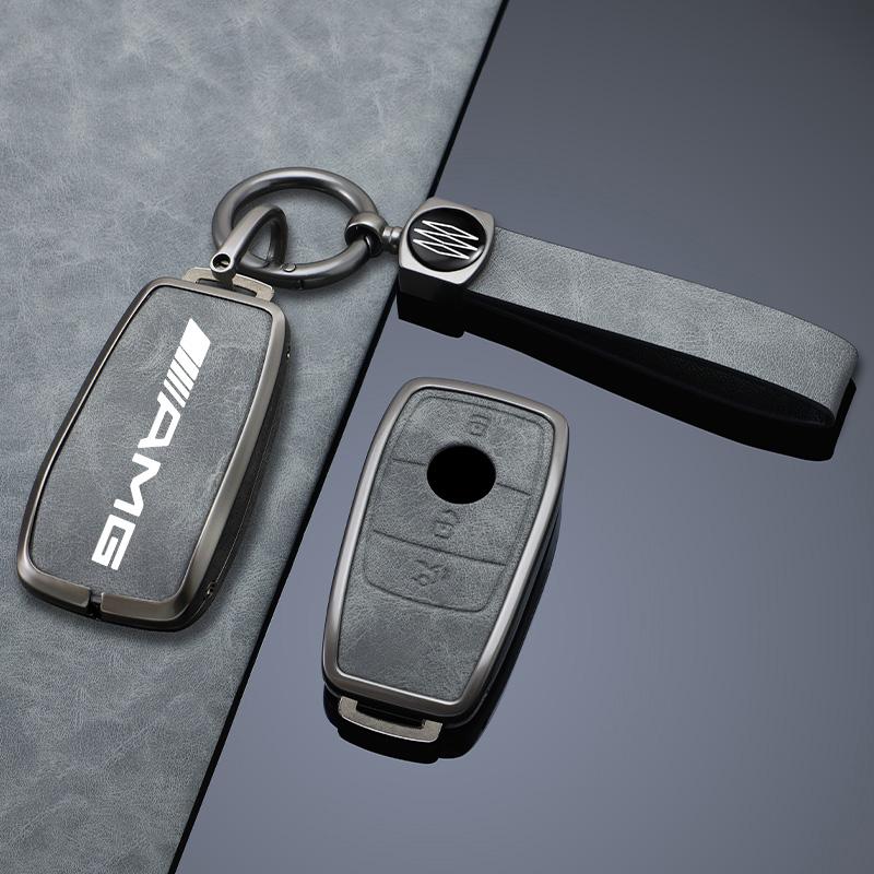 2025 New Zinc Alloy Leather Car Remote Key Case Fob Cover for Mercedes Benz AMG A C E S G GLS CLA Class W213 W203 W211 W205 W177