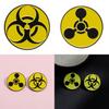 Contemporary Badge Metal Geometric Nuclear Radiation Brooch For Individuals Fashionforward