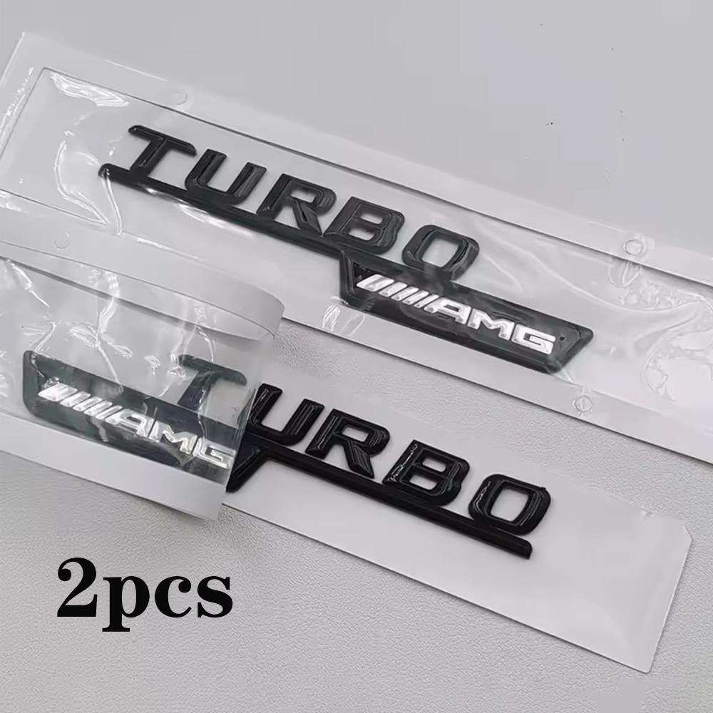 TURBO 4MATIC Plus Car Emblem Side Fender Badge Sticker Logo For Mercedes Benz AMG X247 C117 W117 GLE53 GLA45 A45 A35 CLA35 CLA45