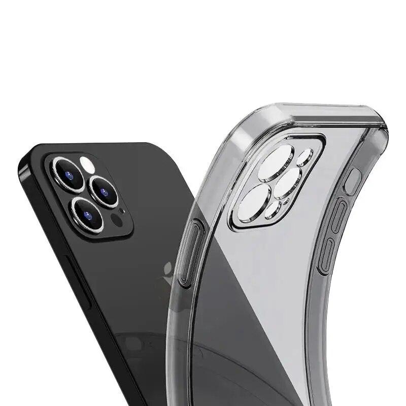 Ультратонкий прозрачный силиконовый мягкий чехол для iPhone 15 14 Plus 13 12 Mini 11 Pro XS Max X XR SE 2025 2020 7 8 Plus задняя крышка Coque