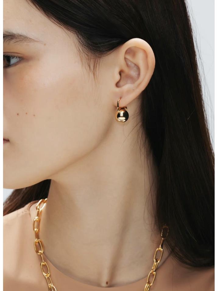 Металлические серьги-пусеты в стиле корейского блогера – Модные золотистые и серебристые маленькие круглые серьги