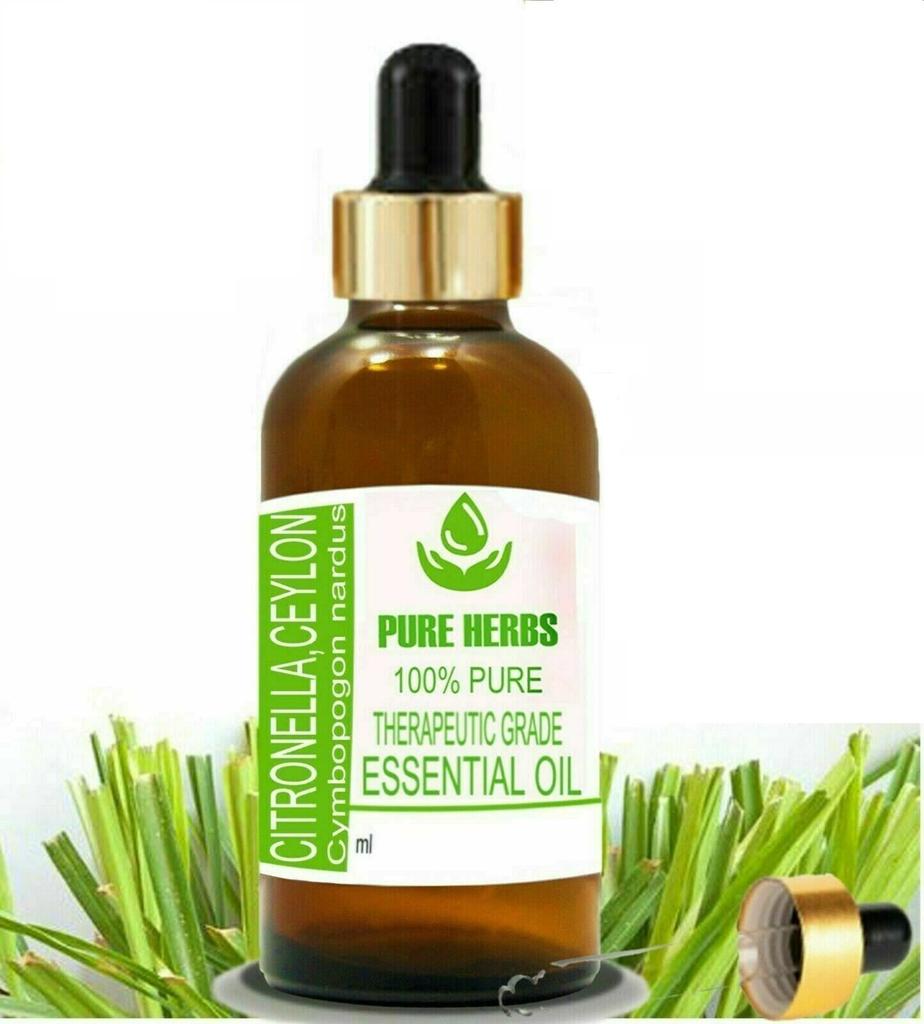 Pure Herbs Citronella Ceylon 100% Pure Cymbopogon Nardus Essential Oil ZA 306