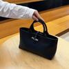 Top Layer Cowhide Tote 2025 New Women's Bag Simple And Versatile Single Shoulder Handbag Temperament Bucket Bag Diagonal Cross Bag