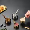 3Pcs/Set Stainless Steel Sauce Cup with Handle Seasoning Dish Hot Pot Dipping Bowl Sauce Cup Sushi Vinegar Soy Saucer Container Appetizer Tray