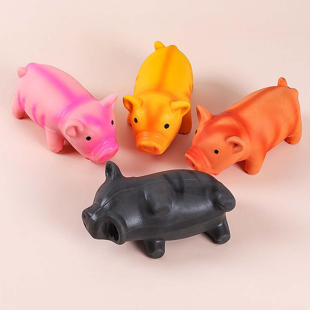 Игрушка для собак из латекса в форме свиньи, жевательная игрушка со звуком из латекса