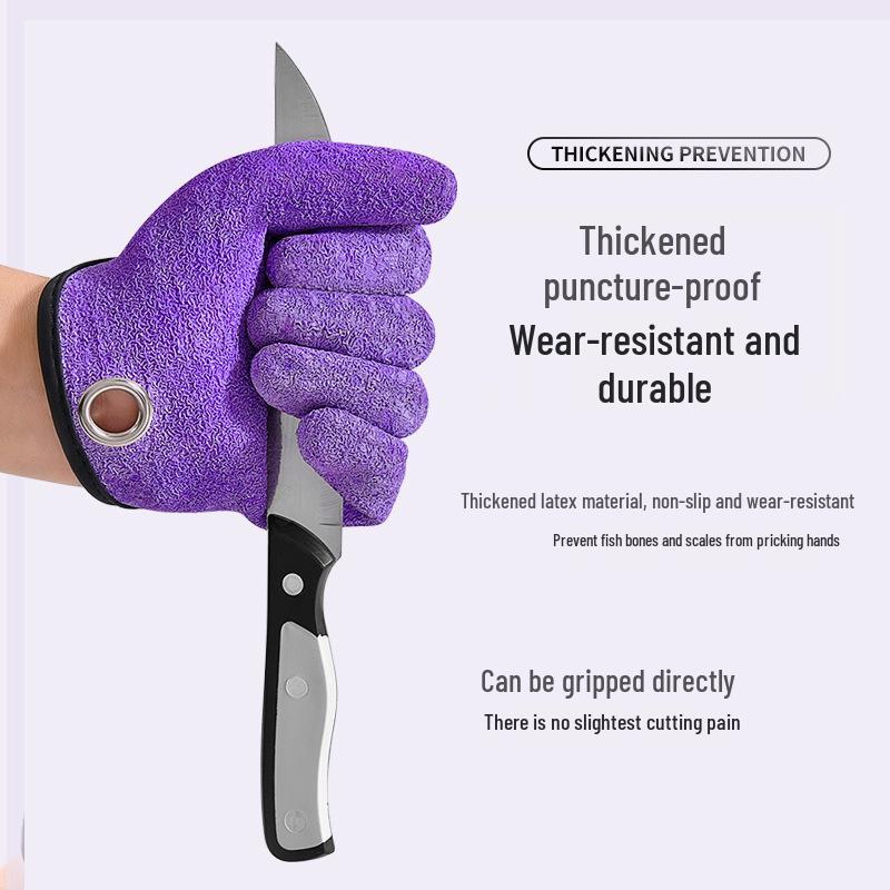 Утолщенные перчатки для ловли рыбы с защитой от проколов: Нескользящий, водонепроницаемый для морской и скальной рыбалки