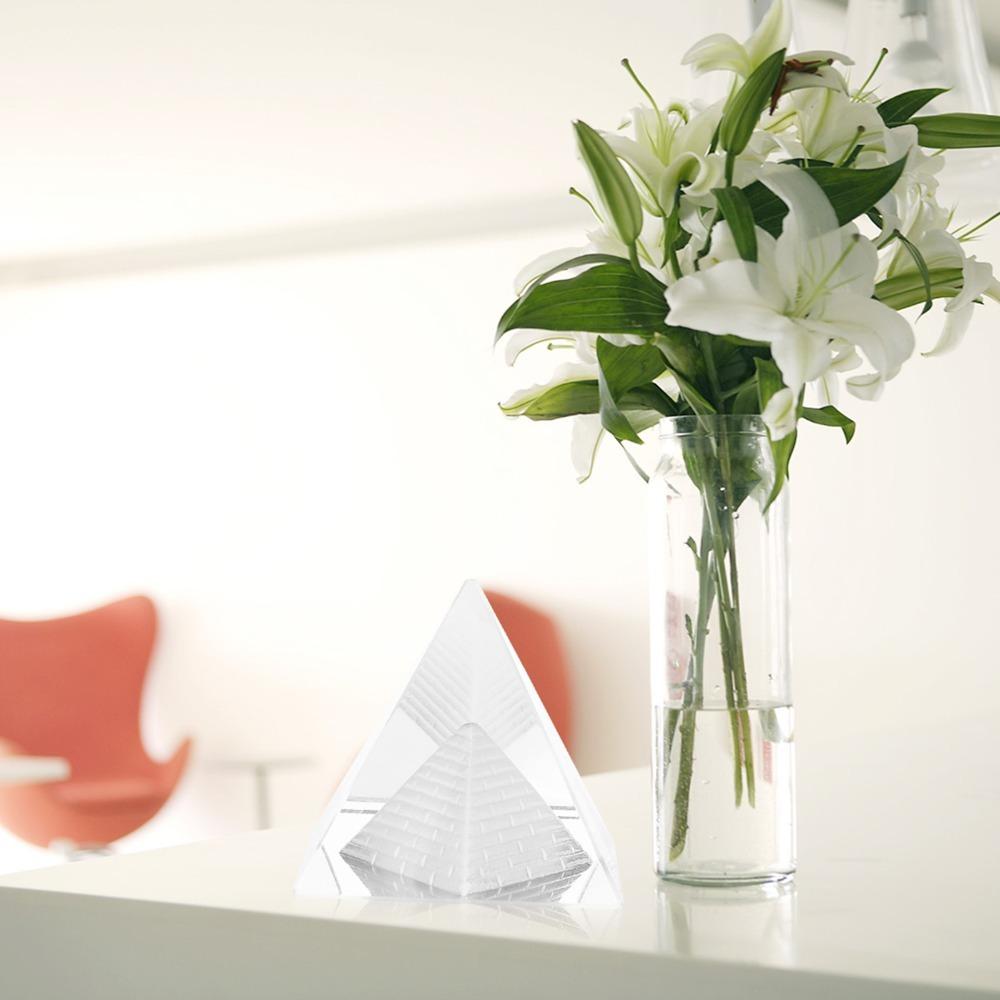 Crystal Crystal Pyramid Figurine 1.57 Inch Height Pyramid Ornament Home Decoration