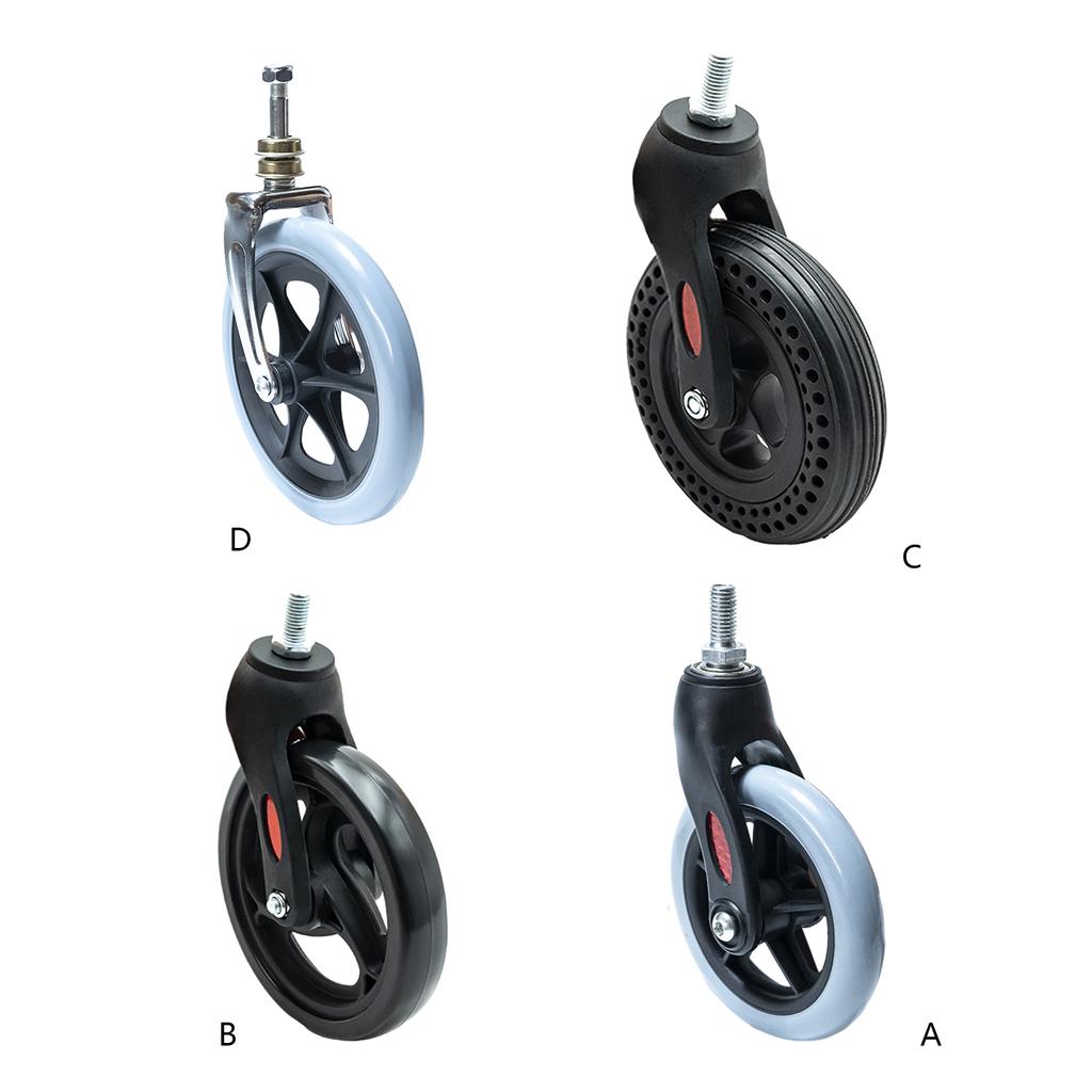 Детали для замены колес инвалидных колясок Колесо инвалидной коляски с передней вилкой Твердые сменные колеса для инвалидных колясок Ходунки