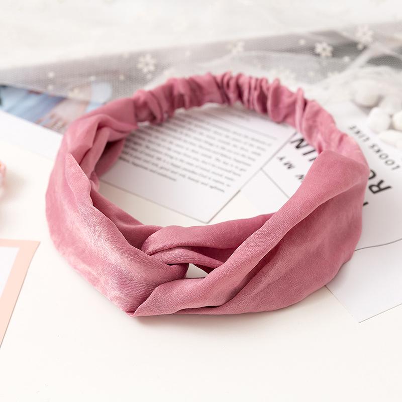 Мода Женщины Девушки Замшевые Повязки для Волос Однотонные Повязки на Голову Винтажные Повязки-Тюрбаны с Перекрестом Банданы Резинки для Волос Аксессуары для Волос