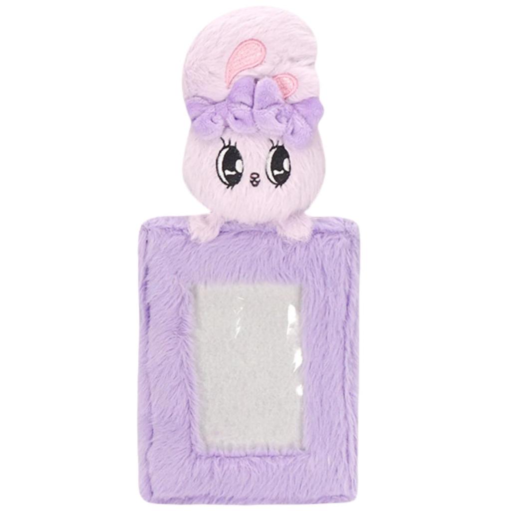 Esther Bunny Plush Photo Holder, 3 Designs, Approx. 25cm (Lavender Bunny)