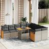 VidaXL Garden Lounge Set with Cushions 10 Pcs, Patio Sofas, Patio Furniture Set, Outdoor Furniture, Grey 3274119