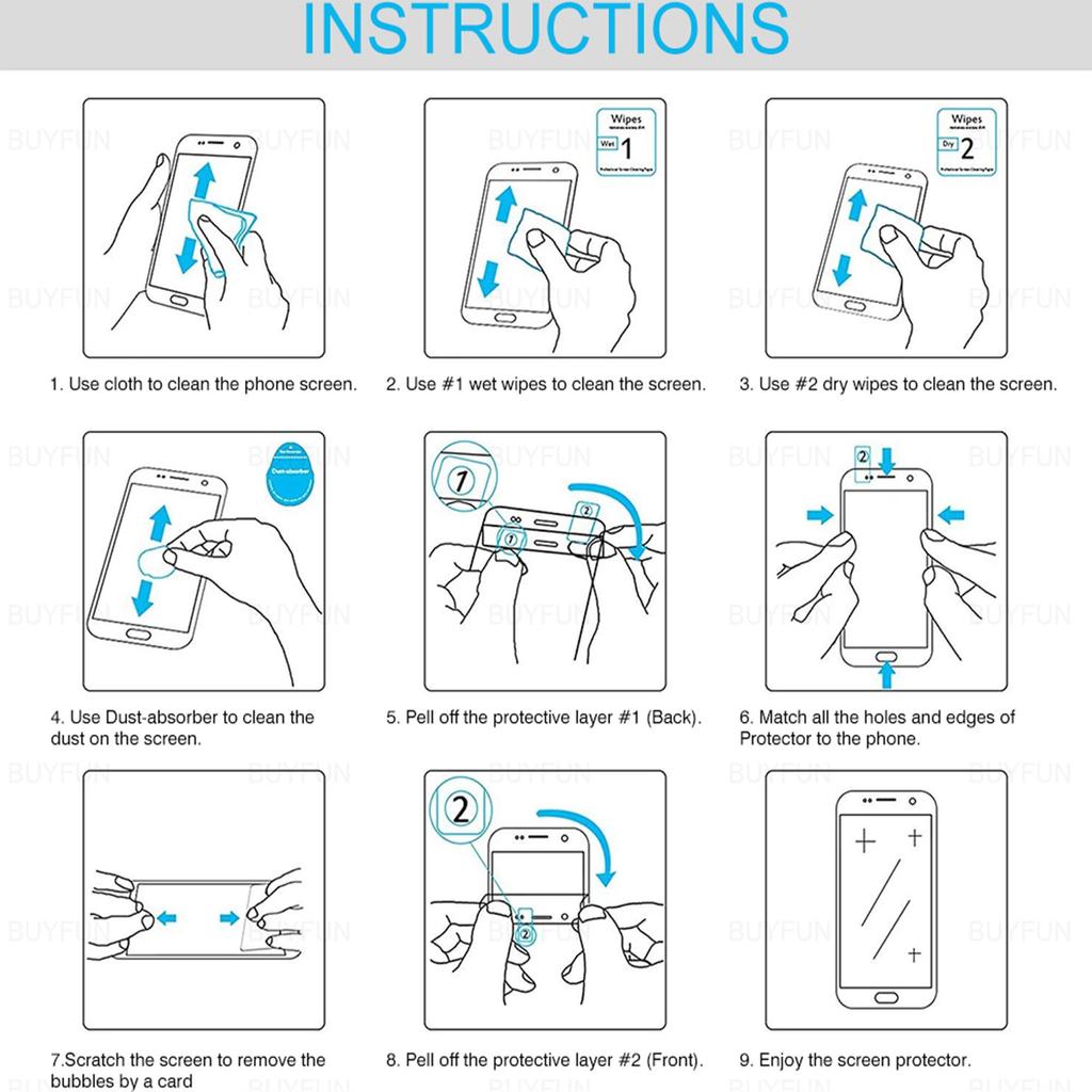 Матовое матовое закаленное стекло для Xiaomi Redmi Note 10 9 Pro Huawei P30 Samsung S20 FE A52 A51 iPhone 11 Защитная пленка для экрана от отпечатков пальцев