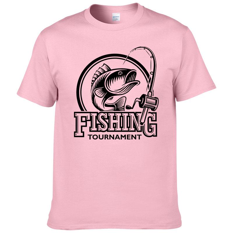 2026 Summer Fashion Fishing T-shirt Printed T Shirt Men 100% Cotton Short Sleeve Casual Streetwear Homme Tops Print Tees F06