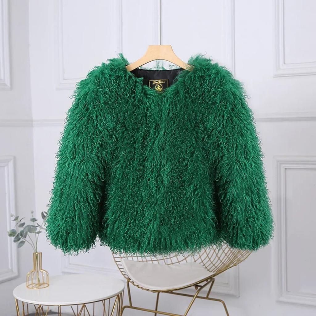 Fashion Luxury Cropped Faux Fur Coat Women's Winter Ins Hot Fluffy Short Faux Fur Jacket Street Style Warm Outwear