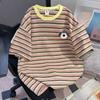 Extra-large, Stylish, Unique and Super Good-looking Striped Short-sleeved T-shirt