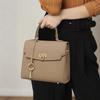 New Solid Color Fashion Business Lychee Pattern Lock Buckle Commuter Retro Versatile Shoulder Bag Handbag