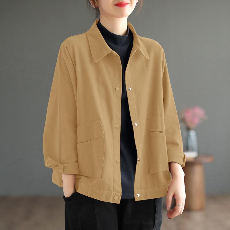 ZANZEA Женская повседневная блузка с отложным воротником и длинным рукавом