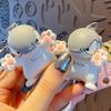 Cartoon Small Shark Cat Keychain Cute Car Key Ring Fashionable Schoolbag Pendant  Student