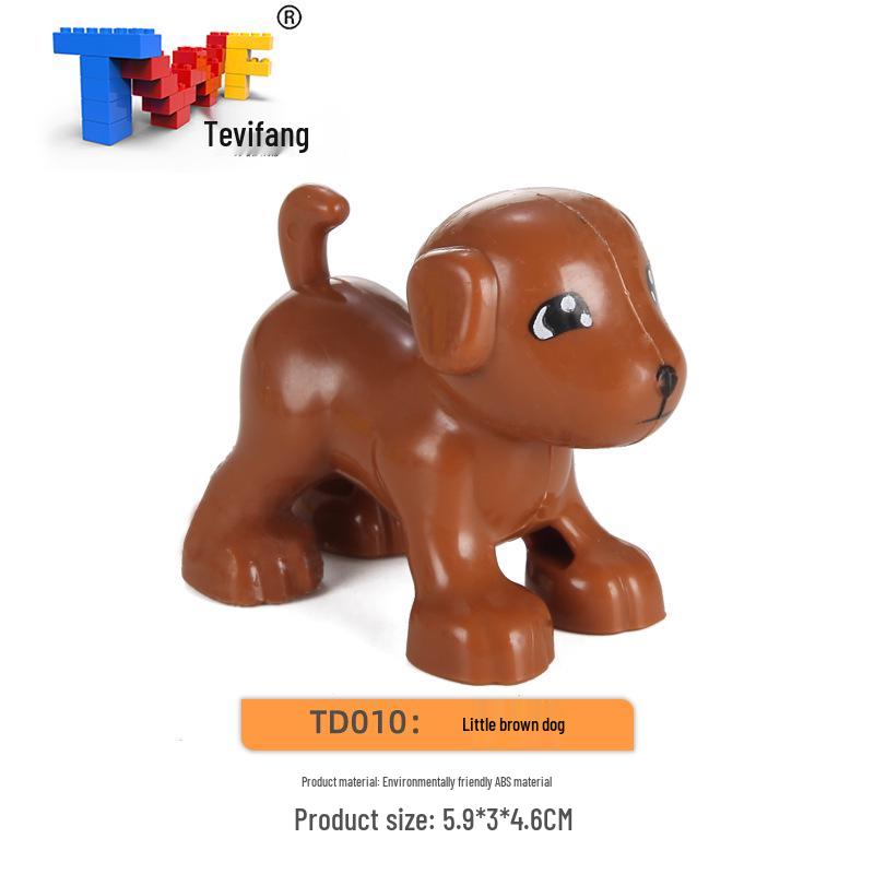 Крупные строительные блоки из частиц: Совместимые Игрушки для Обучения Животным Фермы Прерии Океана для Детей