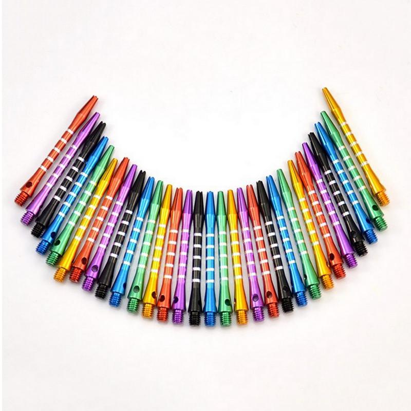 6Pcs Aluminum Throwing Darts 53Mm Short Five-Line Metal Darts Rod Thread Darts Darts Accessories Indoor Darts Sport