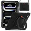For iPad Pro 13 (2024) Case with Shoulder Strap TPU+PC+Silicone Kickstand Tablet Cover