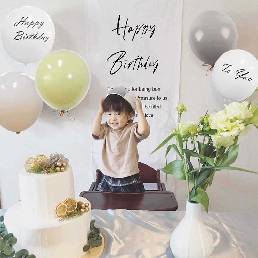 ZEZYXUFM День рождения Декоративный гобелен Тонкий Принт День рождения Гобелен День рождения С Днем Рождения Воздушный шар Макарон Телесного Цвета Воздушный шар Набор Подходящих