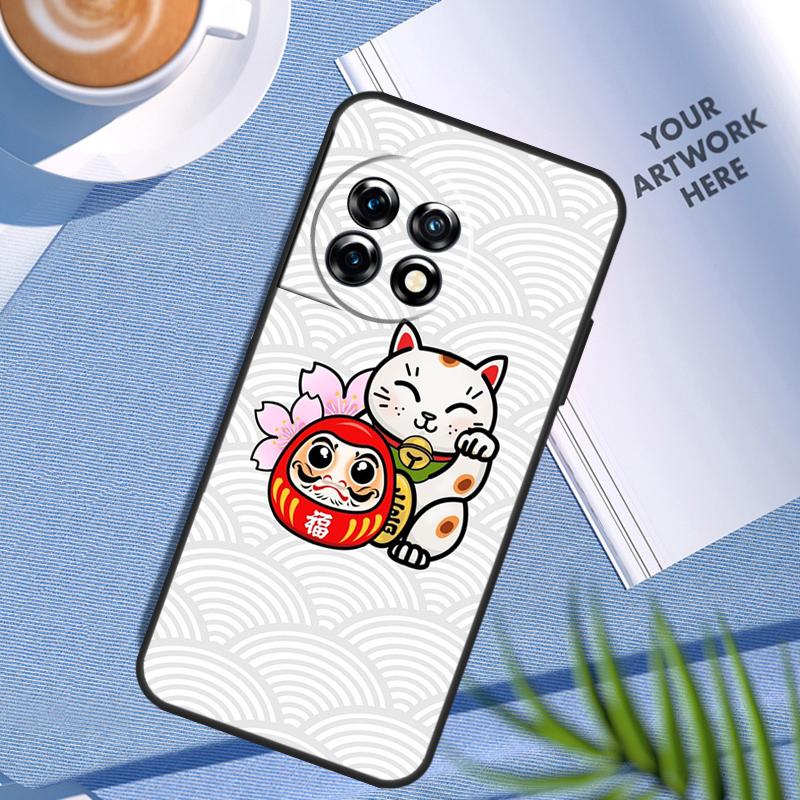 Счастливый Кот Манеки Неко Японский Чехол Для OnePlus Nord 5 CE 2 3 4 Lite N30 OnePlus 11 12 13 15 12R 13R 10T 13T 9 10 Pro Обложка
