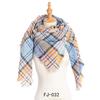 Европейский и американский осенне-зимний толстый двусторонний клетчатый шарф-шаль для женщин