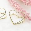 New 15PCS Heart-shaped Photo Clip Card Holder Wedding Table Decoration Retro Paperclips Rose Gold Mental Clips Stationary