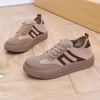 Женская повседневная обувь 2025 Удобные балетки на мягкой подошве Дышащие сетчатые лоферы с перфорацией Легкие кроссовки с плетением «муха» Нескользящие