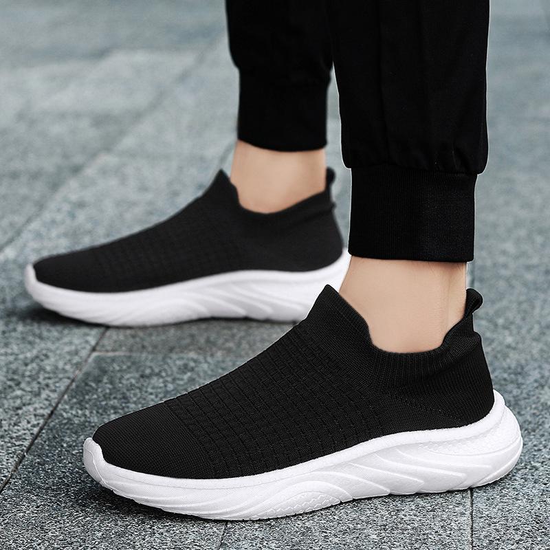 25 Весенние дышащие кроссовки с плетением «муха», повседневные, удобные и комфортные, спортивная обувь для пары, мужские и женские носки-обувь, обувь на одной педали