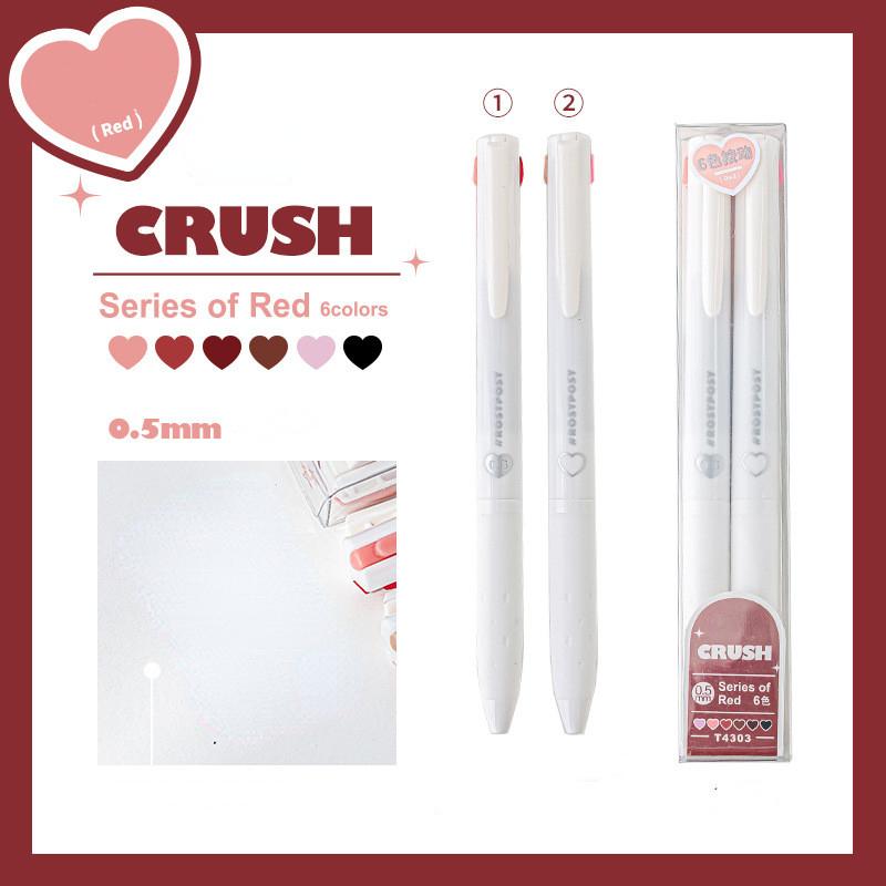 2 шт./кор., 6 цветов, гелевая ручка Ins, простая, красочная, однотонная гелевая ручка, тонкая флэш-маркер, ручка для скрапбукинга, красочная ручка, студенческие принадлежности