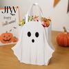 Holiday Snack Bags for School Halloween Ghost Cardboard Gift Bag, Cute Candy Goodie Reusable Small with Handle Birthday, Trick or Treat