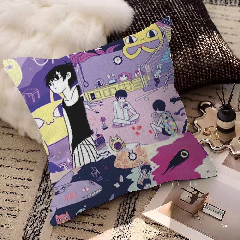 OMORI GAME Подушка Аниме Подушка Диван Кровать Подушка для головы Наволочка Чехол для подушки 45x45 см Мода