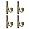 4 Sets Clothes Hook Zinc Alloy WallMounted Towel Hat Coat Hanger Home Organizer(SPN0001 Black Brown Bronze )