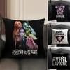 AAvril LavigneE Singer Cushion Cover Natural Linen Organic Fabric DoubleSided Printing Sofa Home Decor Gift Pillow Case