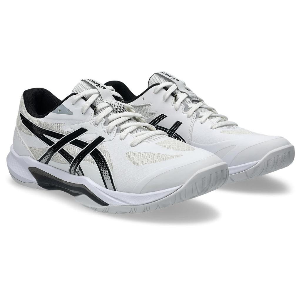 Asics 13 Внутренние спортивные кроссовки Унисекс Размер 100 3E GEL-TACTIC (1073A078), для взрослых, (Белый черный), 25,5 см,