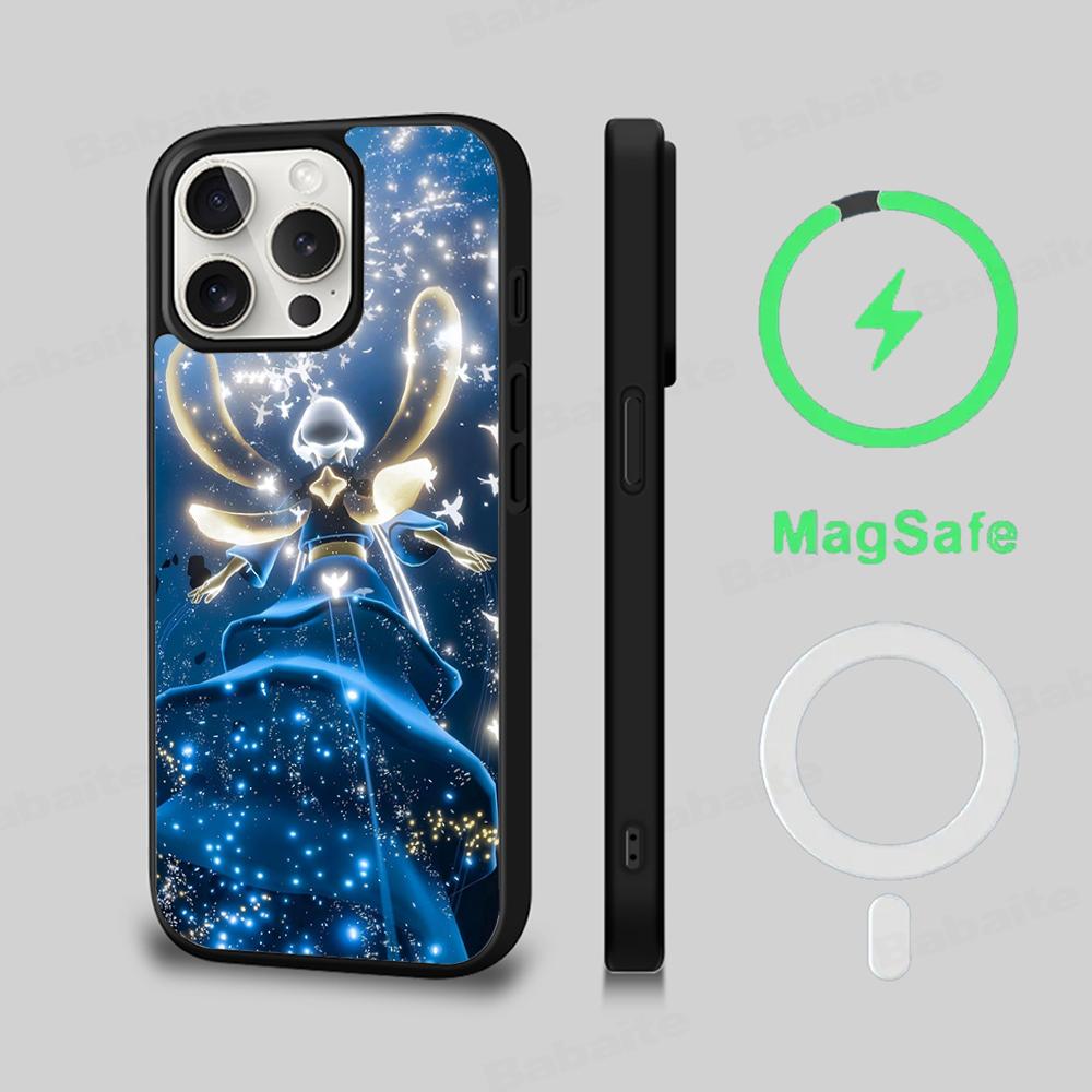 S-Sky C-Дети Света Чехол для Телефона Magesafe Магнитный Беспроводная Зарядка Чехол Для iPhone 16 12 13 14 15 Pro Max Plus Mini