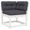VidaXL Salon de Jardin avec Coussins 4 pcs, Canapés de Patio, Ensemble de Meubles, Mobilier de Terrasse Extérieur, Blanc 3216911