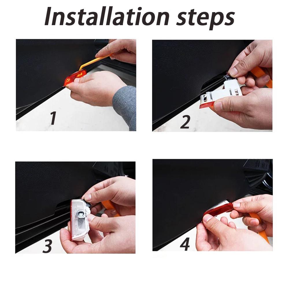 For VW Volkswagen Jetta MK5 Golf 2PCs LED Welcome Projector Light Door Lamp For VW Golf 5 6 7 7N Touran CC Passat Magotan B6 B7