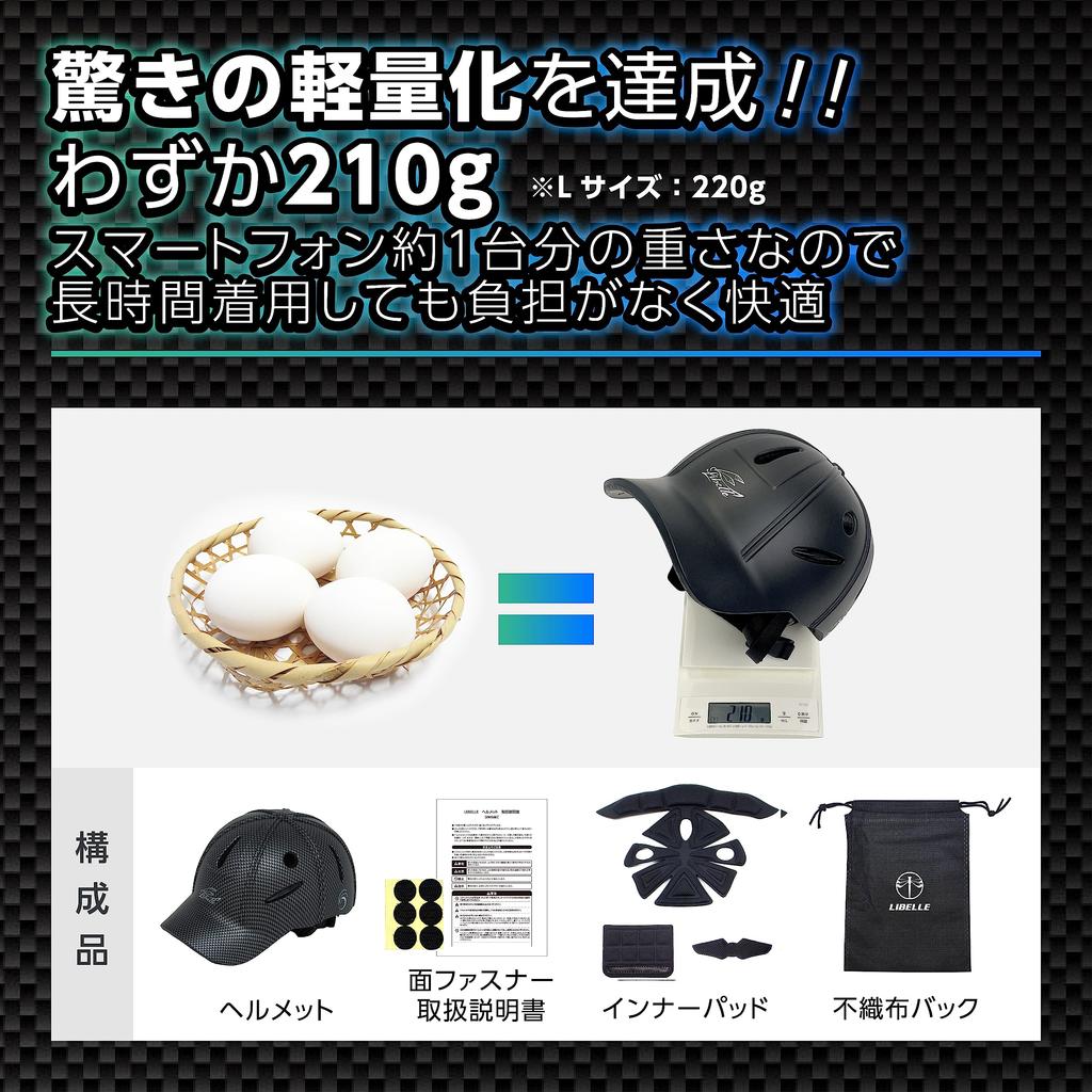 Шлем для кикбординга Libelle ARMOR Carbon Black, размер M, сверхлегкий, дышащий (230г)