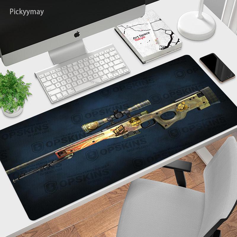 Коврик для мыши CS GO Hd, утолщенный большой коврик для мыши, коврик для мыши с запирающимся краем, резиновый коврик для игровой клавиатуры большого размера, настольные игровые коврики