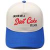 Diet Coke Embroidery Color Matching Truck Driver Baseball Cap Fun Men's and Women's Casual Shade Dad Hat