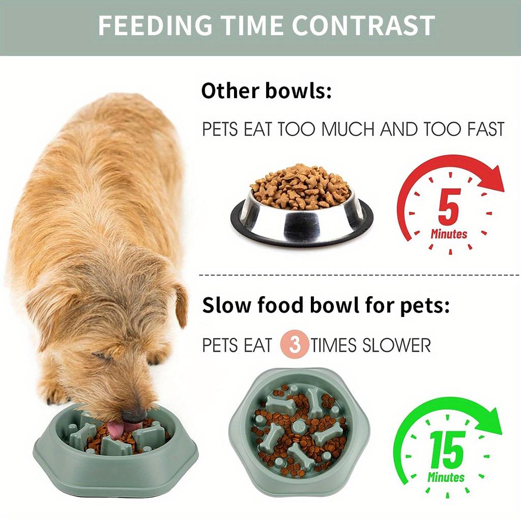 1 шт. миски для медленного кормления собак - противоскользящие, с интерактивным дизайном в виде лабиринта для мелких и средних домашних животных, с защитой от вздутия живота и удушья