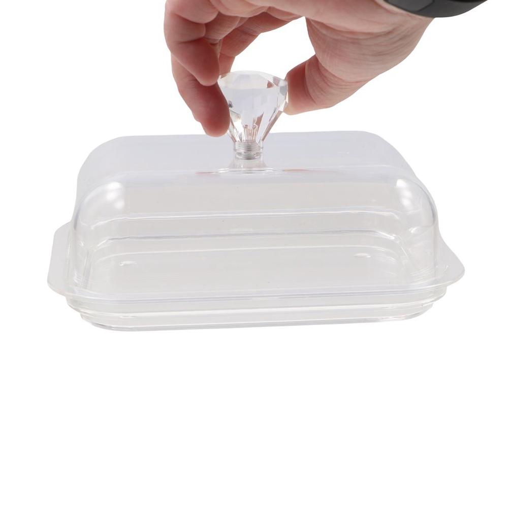 Rectangular Butter Holder Acrylic Butter Keeper Tray Practical Clear Butter Dish Household