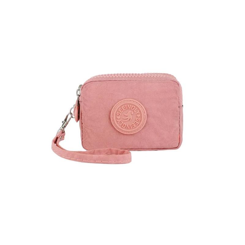 Three Layer Nylon Coin Purse Portable Wallet Women Men Waterproof Money Bags